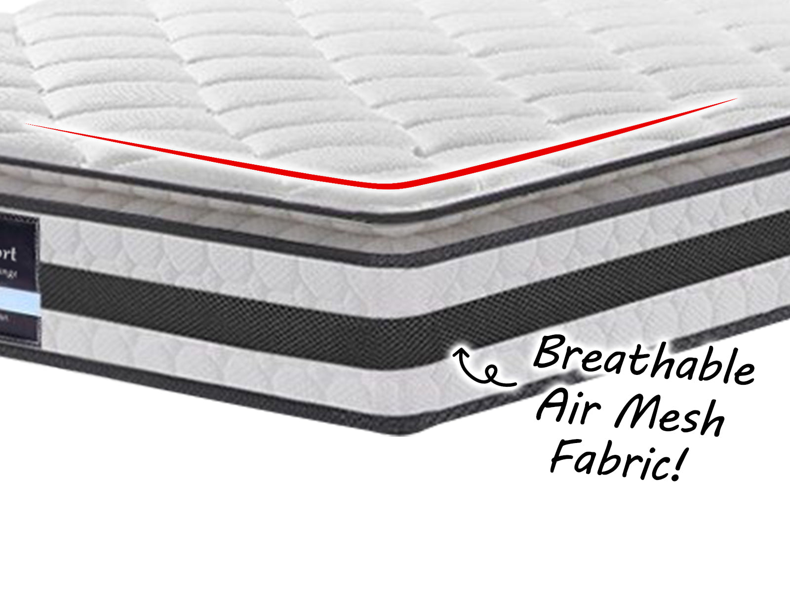 Blaine Velvet Bed Frame Beige & Bon21 Mattress - Queen