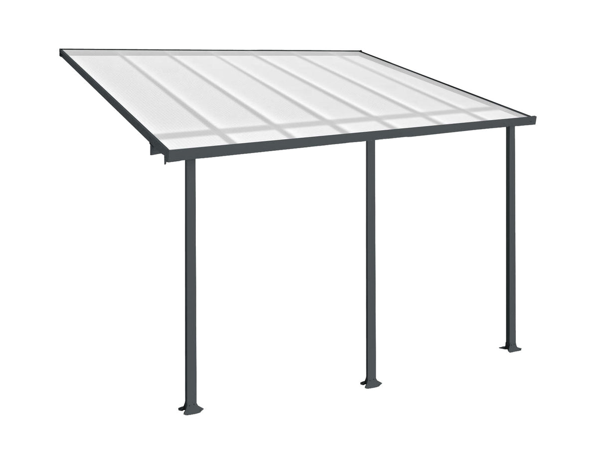 Aluminium Patio Canopy Grey - 10ft x 14ft