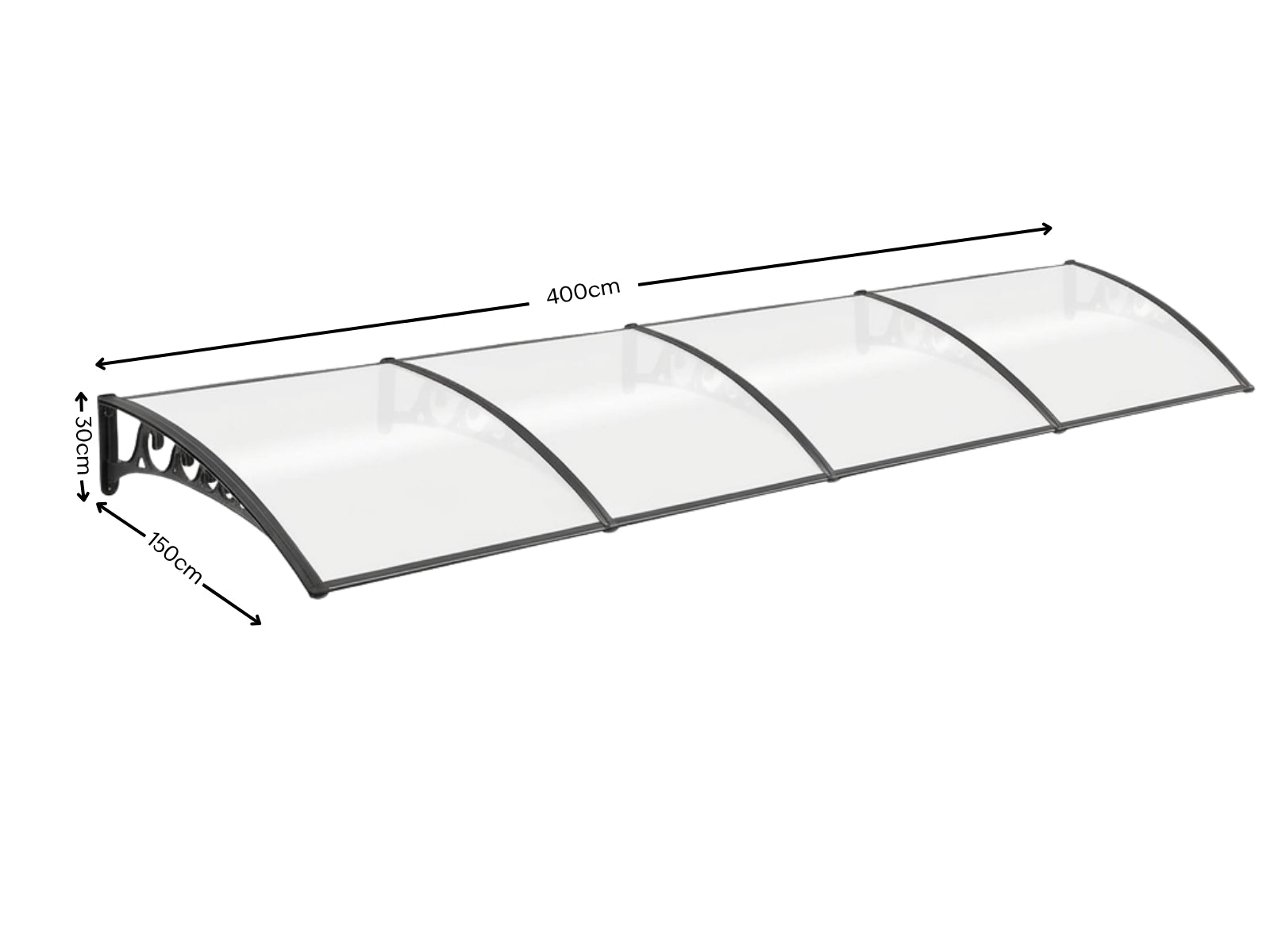 Clear Window Awning 150cm x 400cm