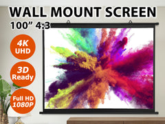 100 Inches Wall Mount Projector Screen
