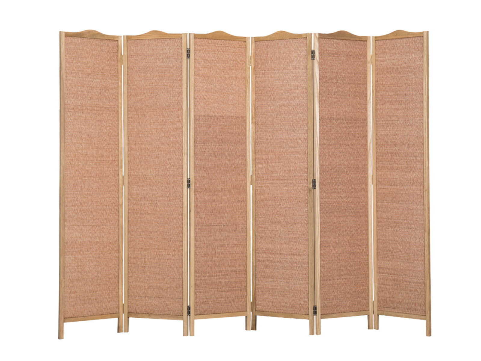6-Panel Room Divider D S2 - Brown