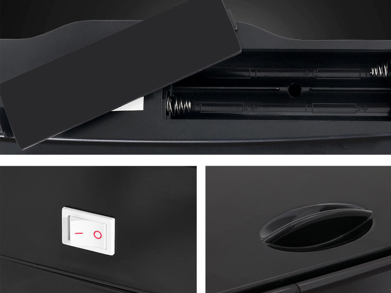45L Square Sensor Bin - Black