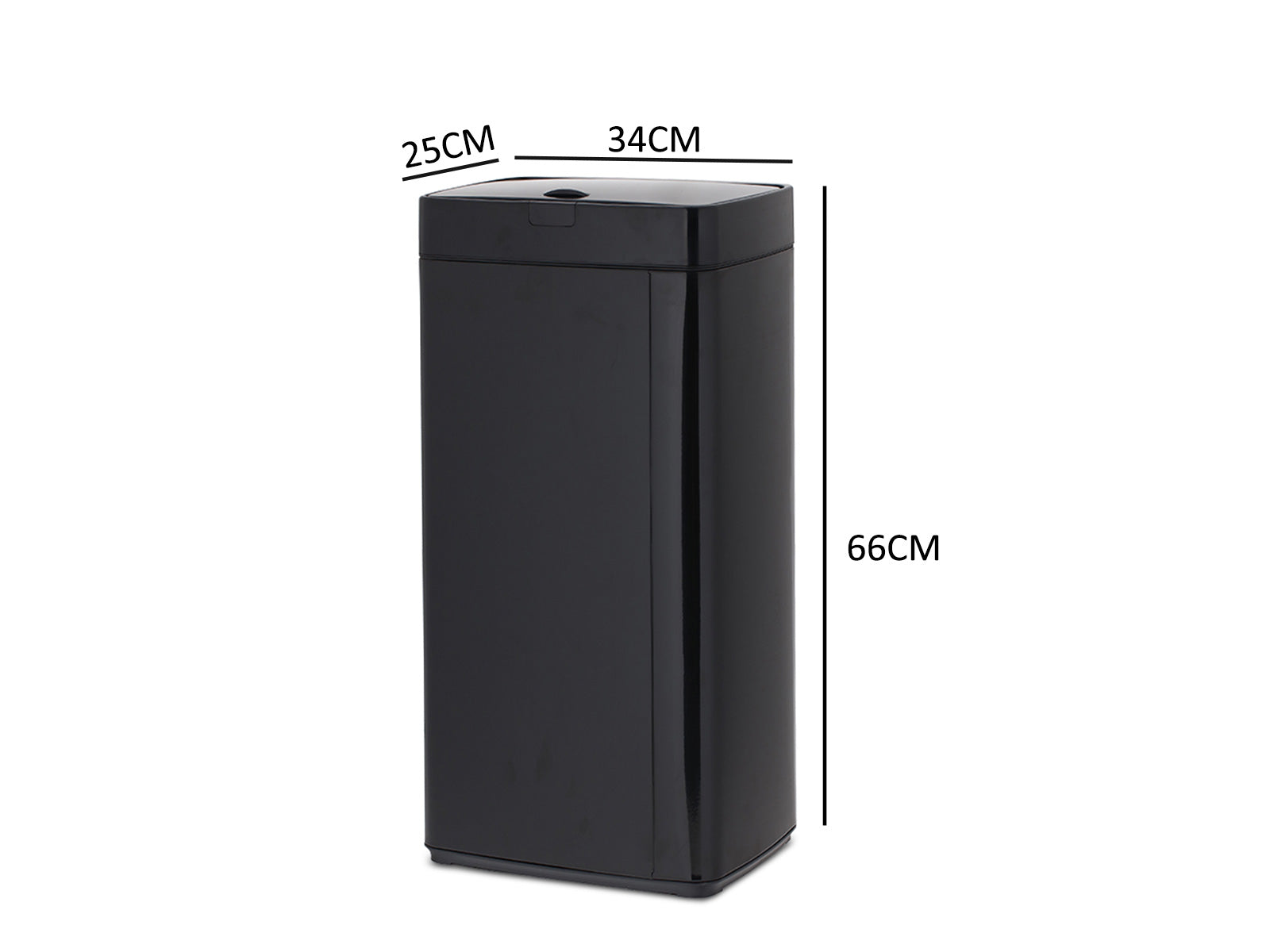 45L Square Sensor Bin - Black