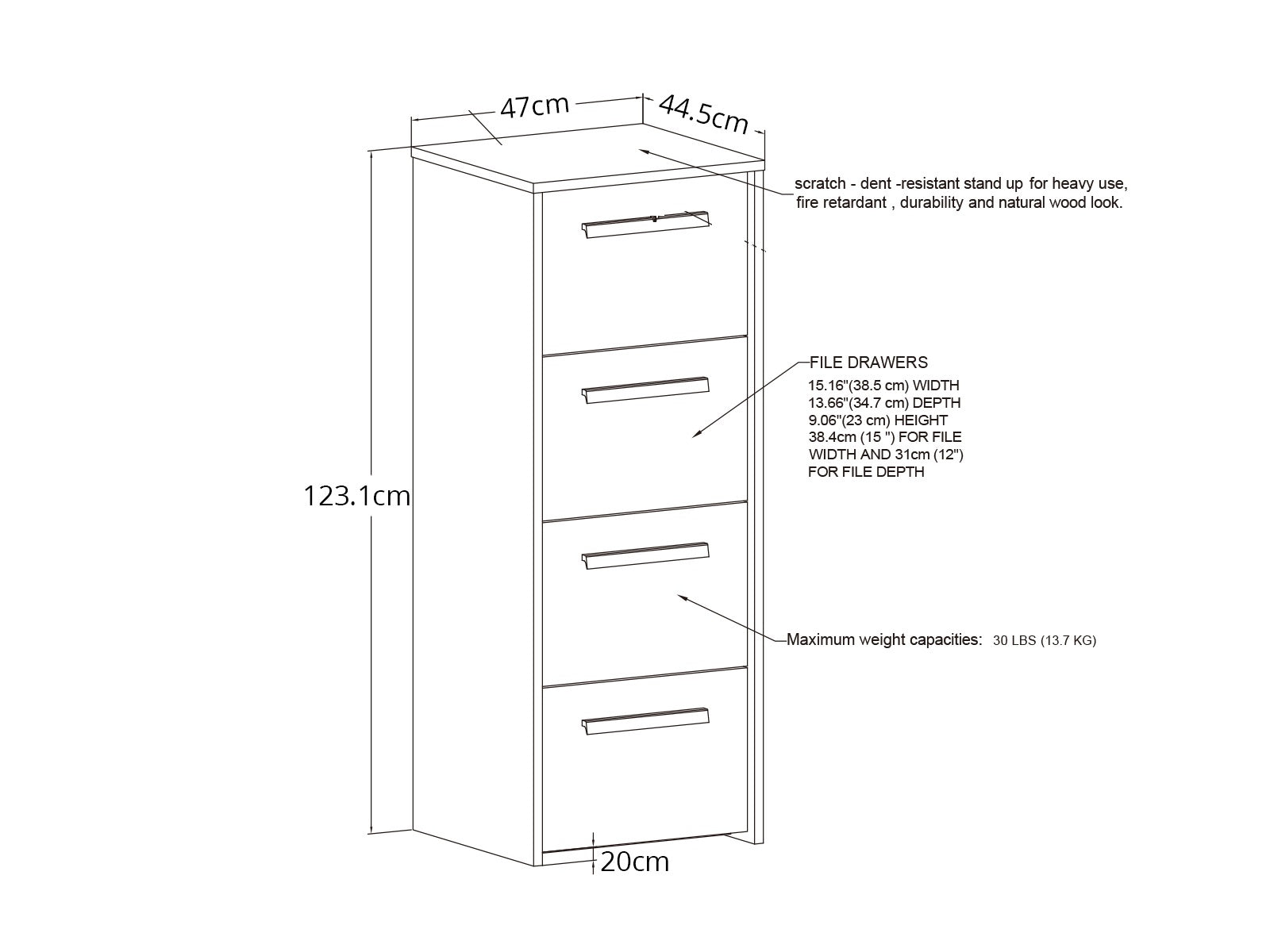 4-Drawer Lateral File