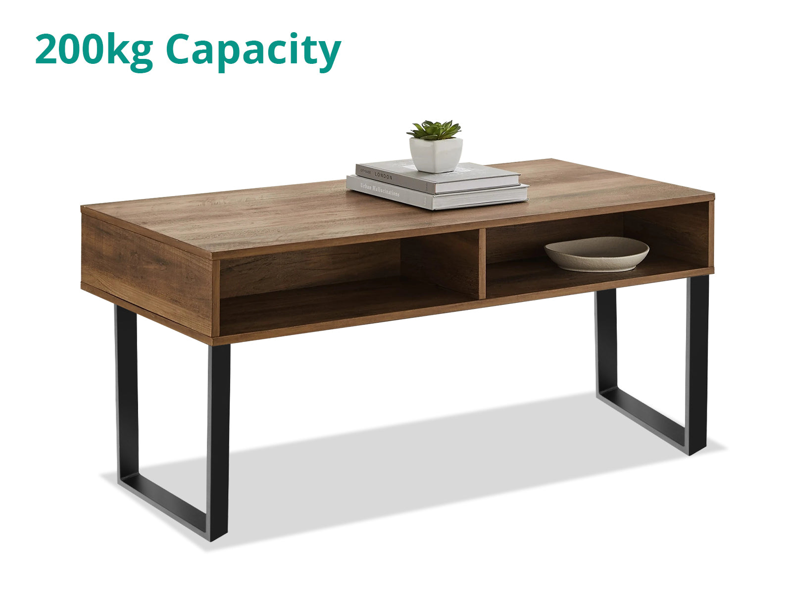 Box-Shape Medium Metal Table Legs - Set of 2