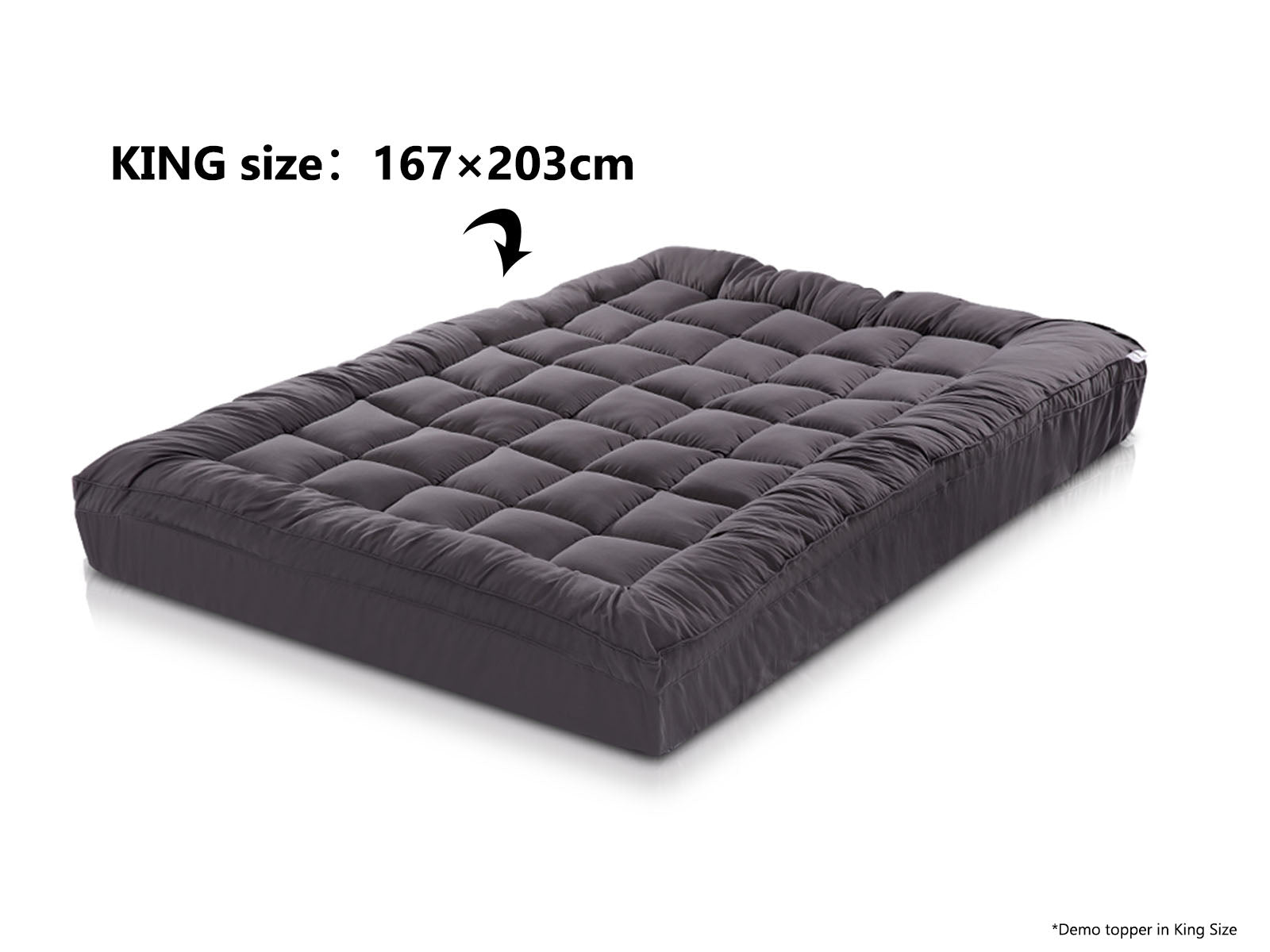 Bamboo Charcoal Mattress Topper - King