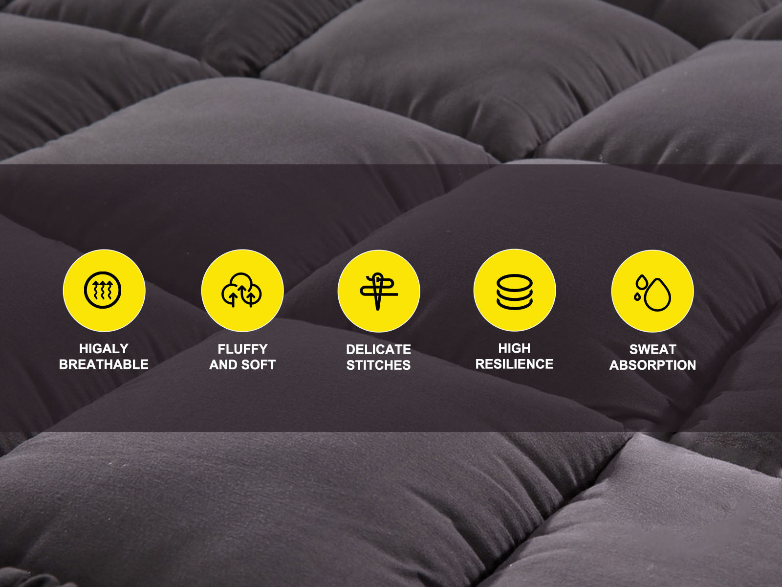 Bamboo Charcoal Mattress Topper - King Single