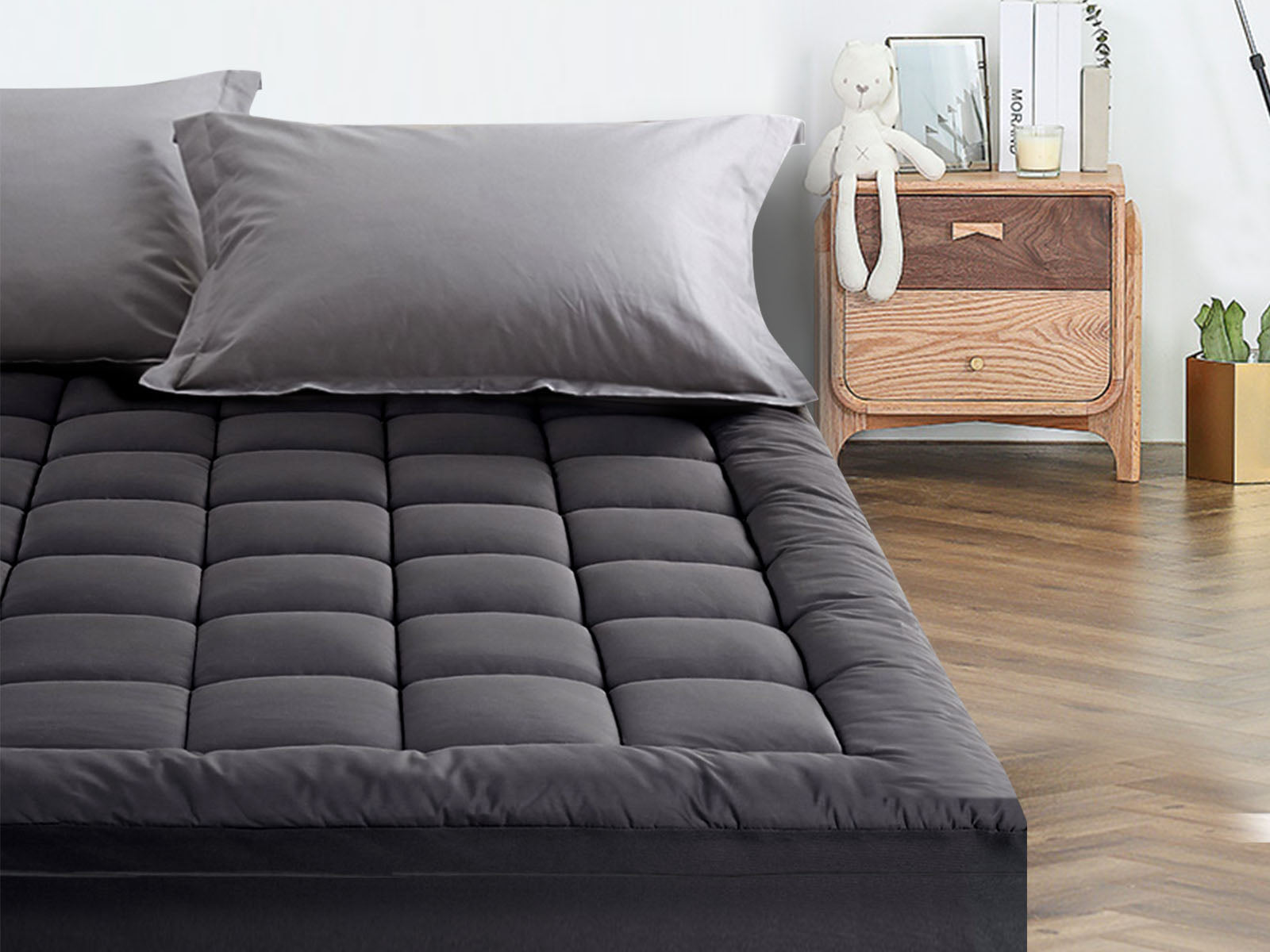 Bamboo Charcoal Mattress Topper - King