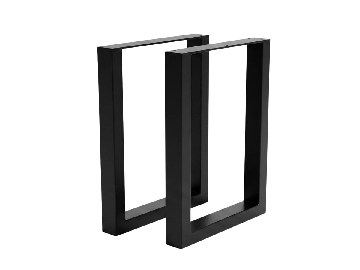 Box Shape Large Metal Table Legs - Set of 2