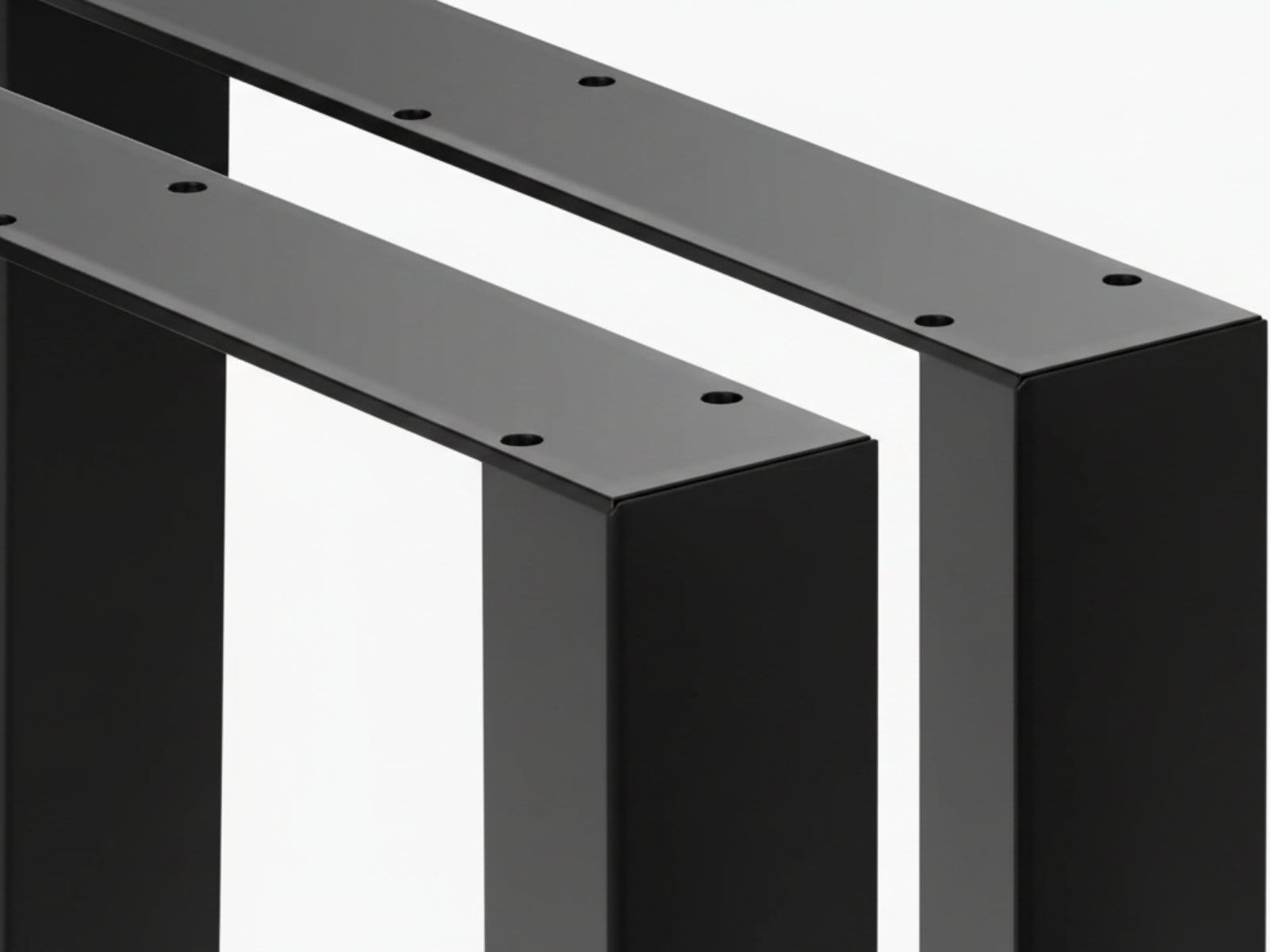Box Shape Large Metal Table Legs - Set of 2