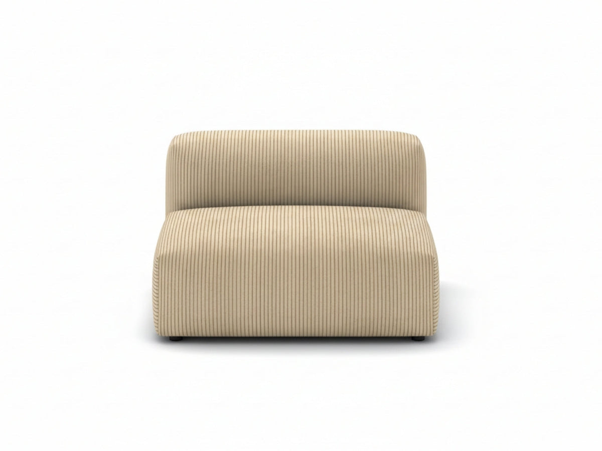 Corduroy Modular Armless Chaise - Beige