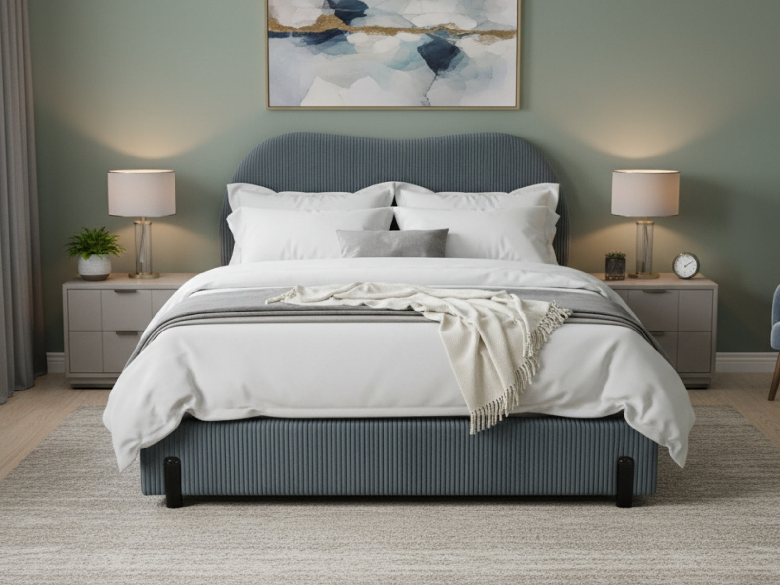 Arna Bed Frame Grey - Double