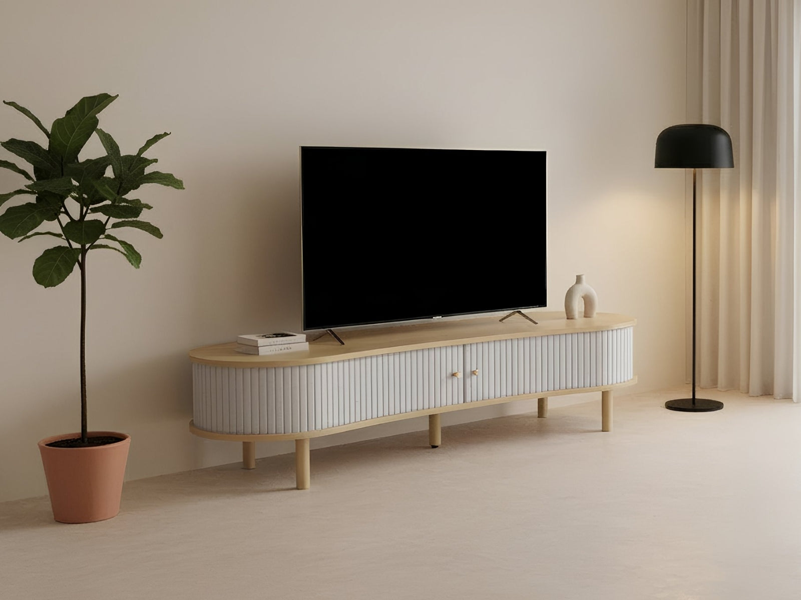 Ayla Tambour Entertainment Unit - 140 cm