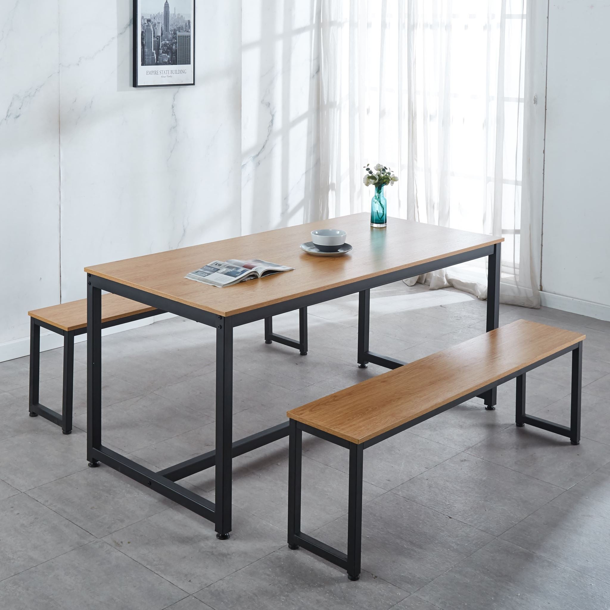3-Piece Wooden Dining Set