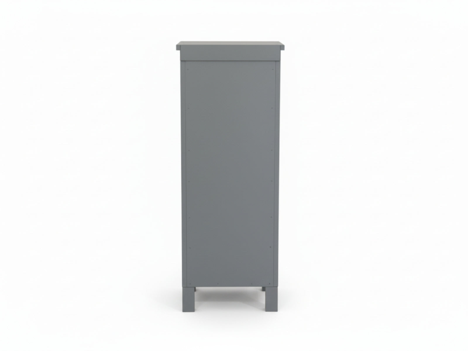 1-Door Rattan Storage Cabinet - Grey