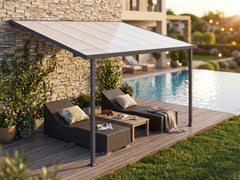 Aluminium Patio Canopy Grey - 10ft x 14ft