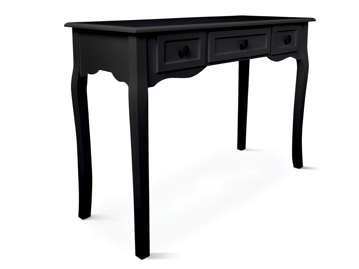 3-Drawer Console Table - Black