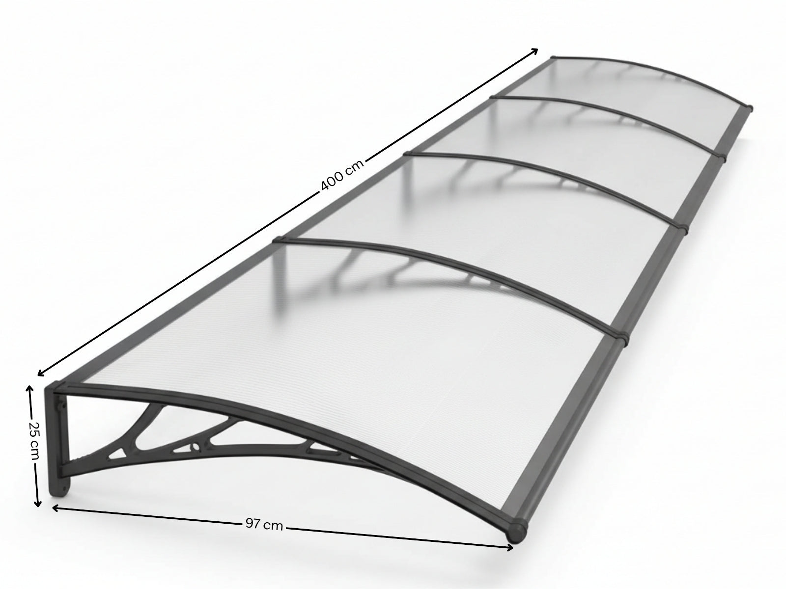 Clear Window Awning 100cm x 400cm
