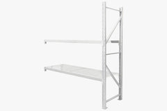 2-Layer Longspan Shelving Add-On Grey White – 1.5 M