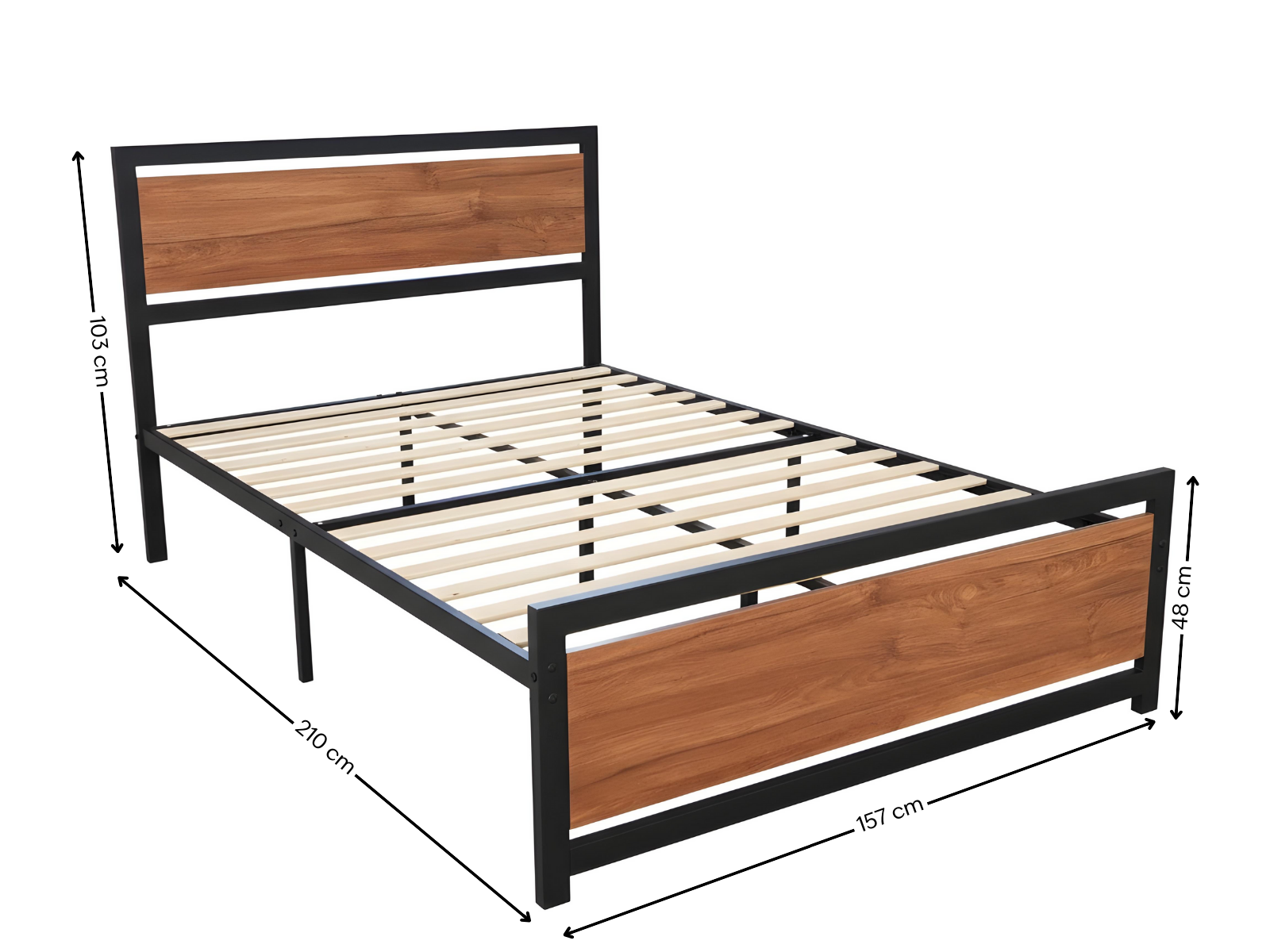 Bivio Metal Bed Frame & MEM23 Mattress - Queen